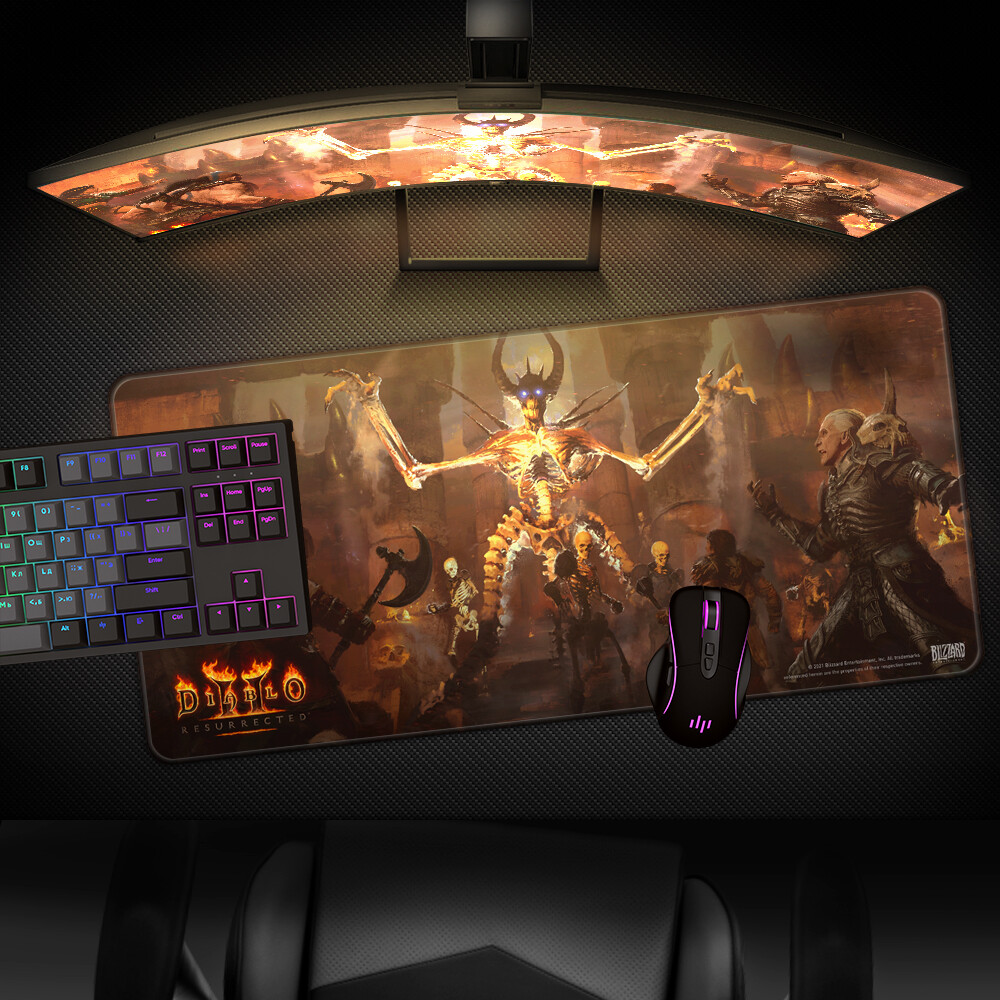 Diablo II - Desk Mat - Skrivebordsmåtte - Resurrected Mephisto - 90X42 CM