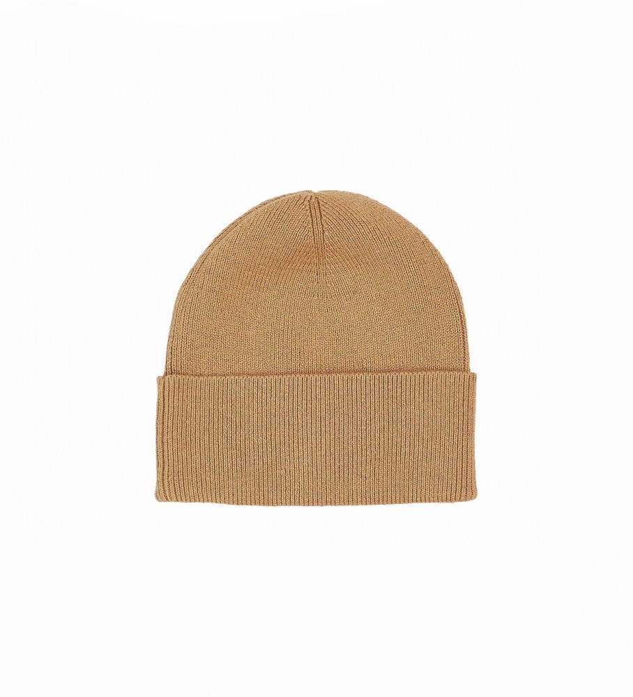 Gorro Tommy Hilfiger Essential Stretch Knit com Logo, Marrom