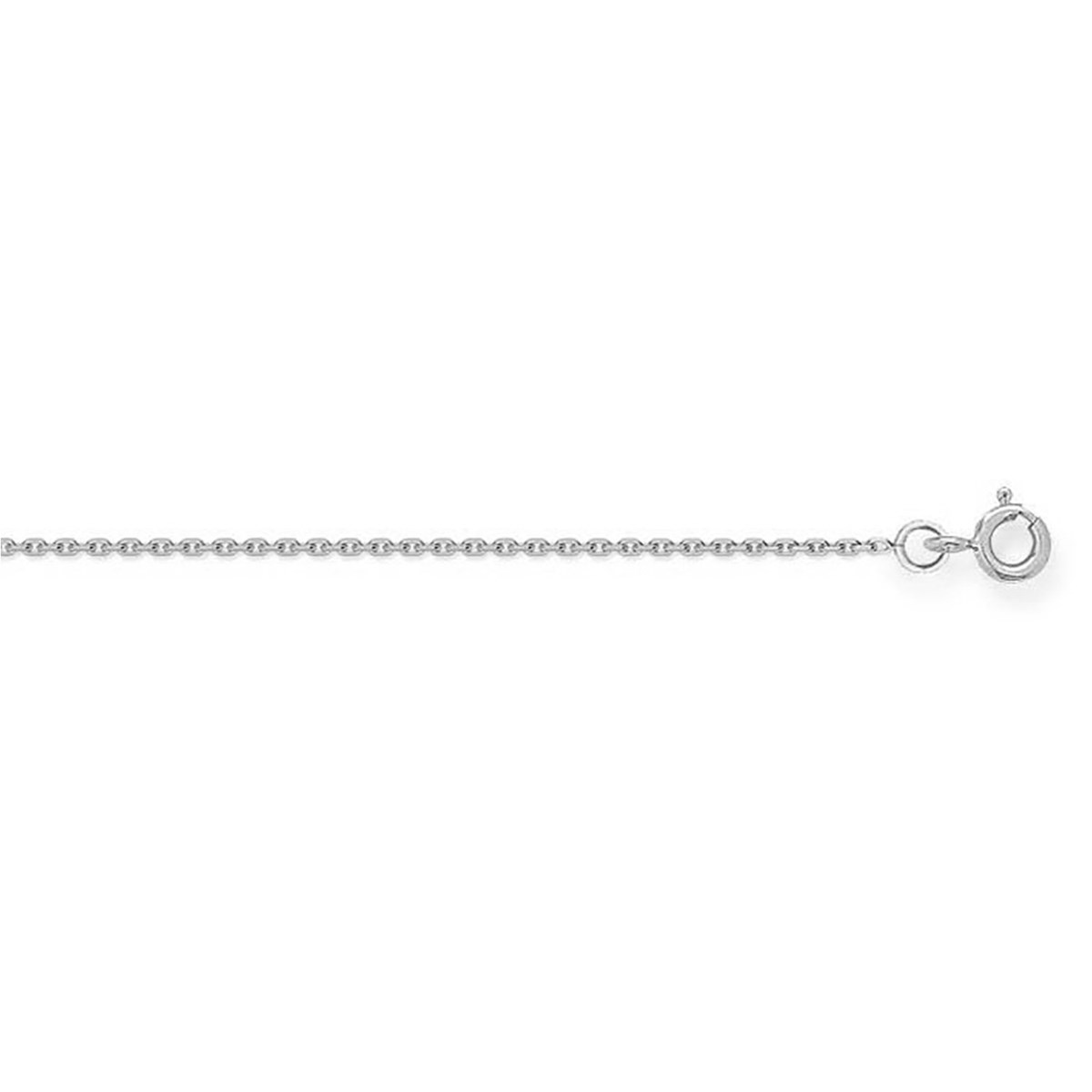 Chaîne or blanc maille forçat 9 carats
