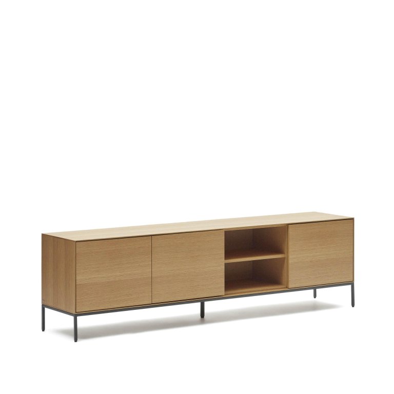 Kave Home Vedrana tv-meubel 195x55 walnoot