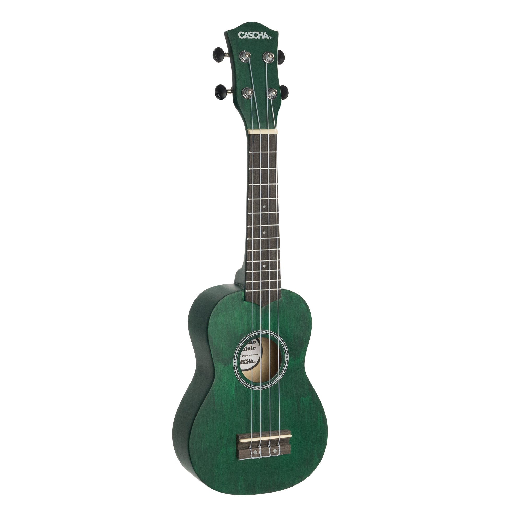 Cascha HH 3972 IT sopraan ukelele set linden groen met Italiaans leerboek