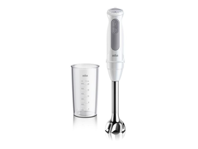 Braun Stabmixer MQ 50001 M Grau/Weiss Kraftvoller Stabmixer mit Messbecher