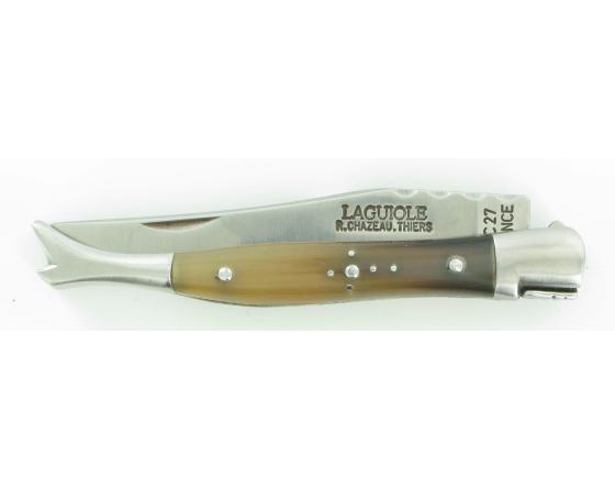 Laguiole Bottine Corne Couteau de poche Laguiole par Chazeau Honoré