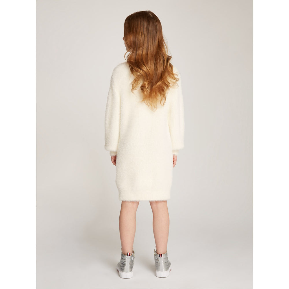 Køb Tommy Hilfiger Ivory Petal Turtleneck Fluffy Sweat Kjole
