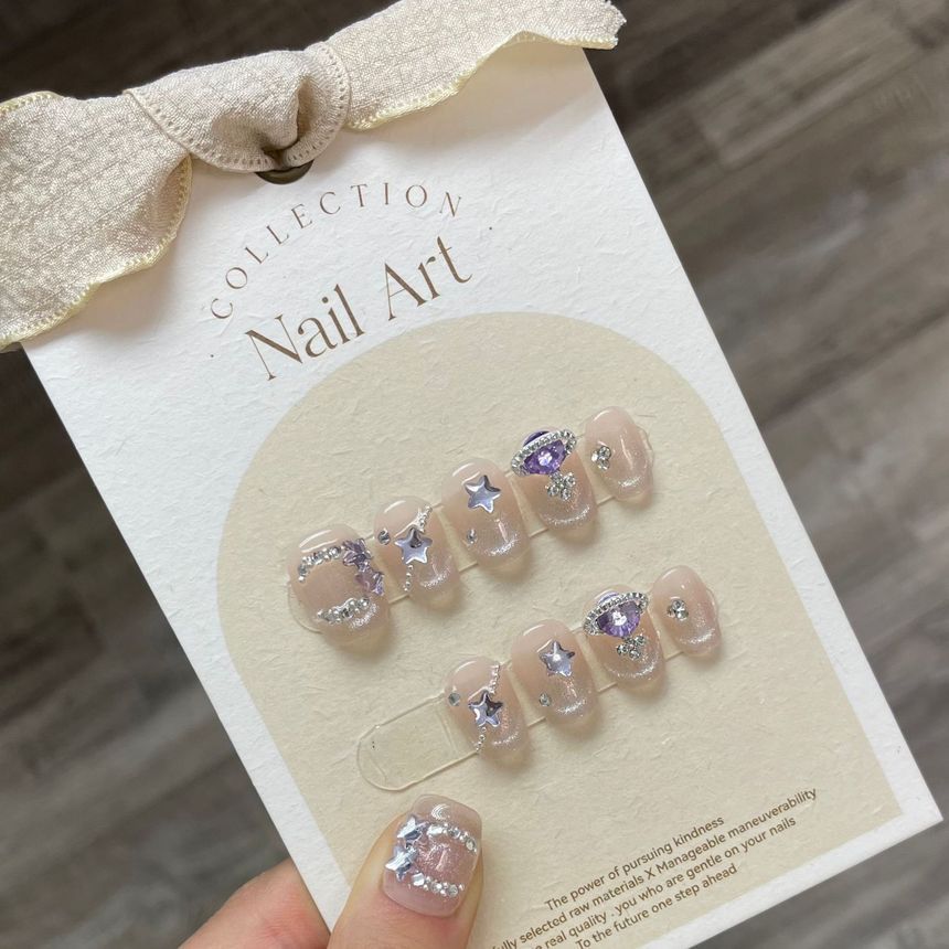 eovda - Rhinestone Faux Nail Tips