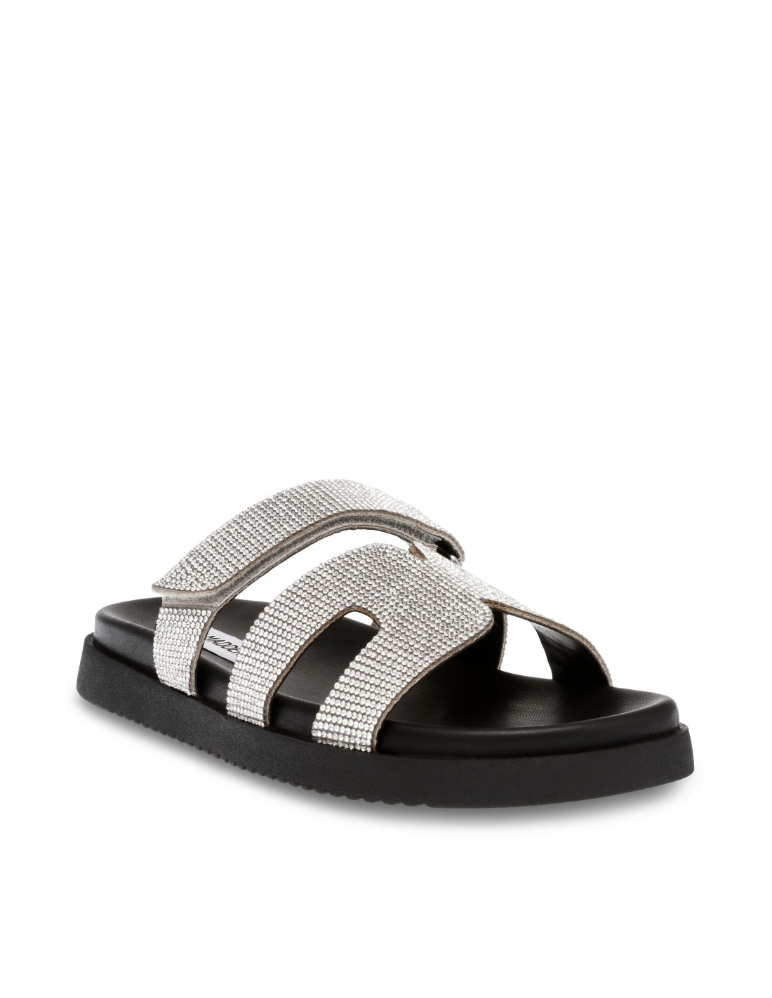 steve madden Mules Femme Missile-r Cuir Strass Argenté
