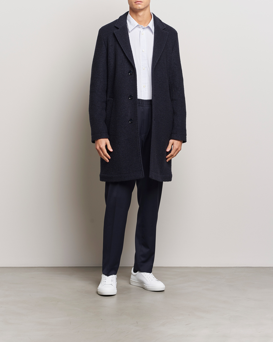 Filippa K Theo Relaxed Wool Trousers Navy