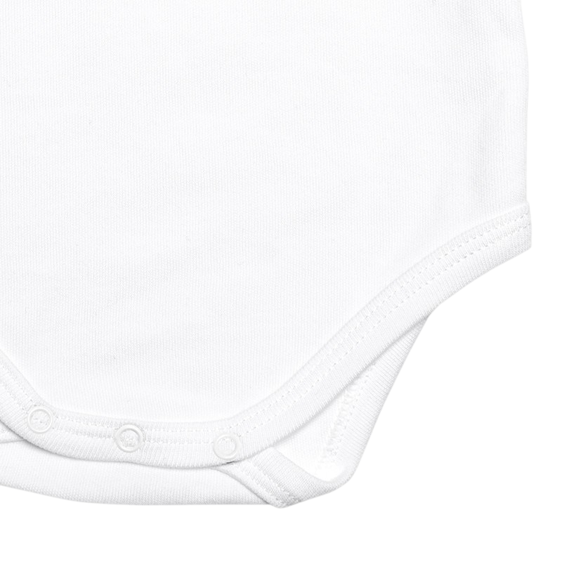 Langarmbody weiss mit Stickerei-Kragen beige, braun