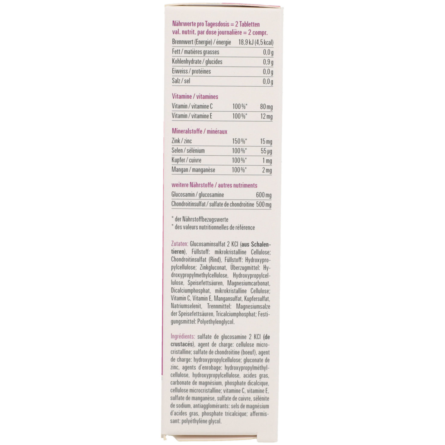 Axamine Glucosamin & Chondroitin Tabletten 60 Stück