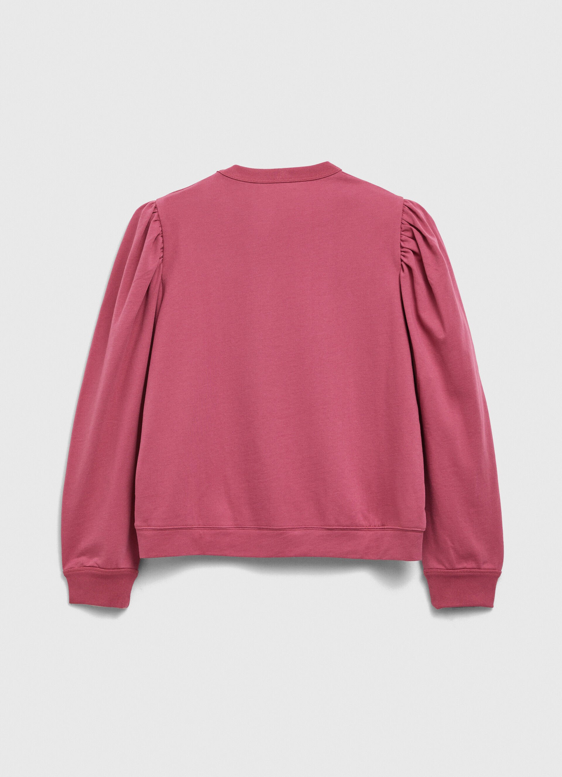 Moletom de algodão com logo bordado - rosa blush escuro