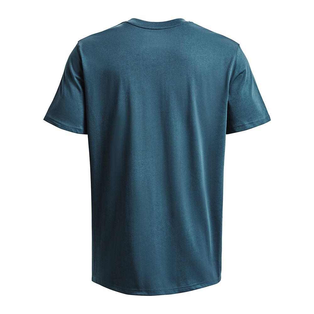 Under Armour UA LOGO EMBROIDERED HEAVYWEIGHT - Tee-shirt Homme static blue/white/white