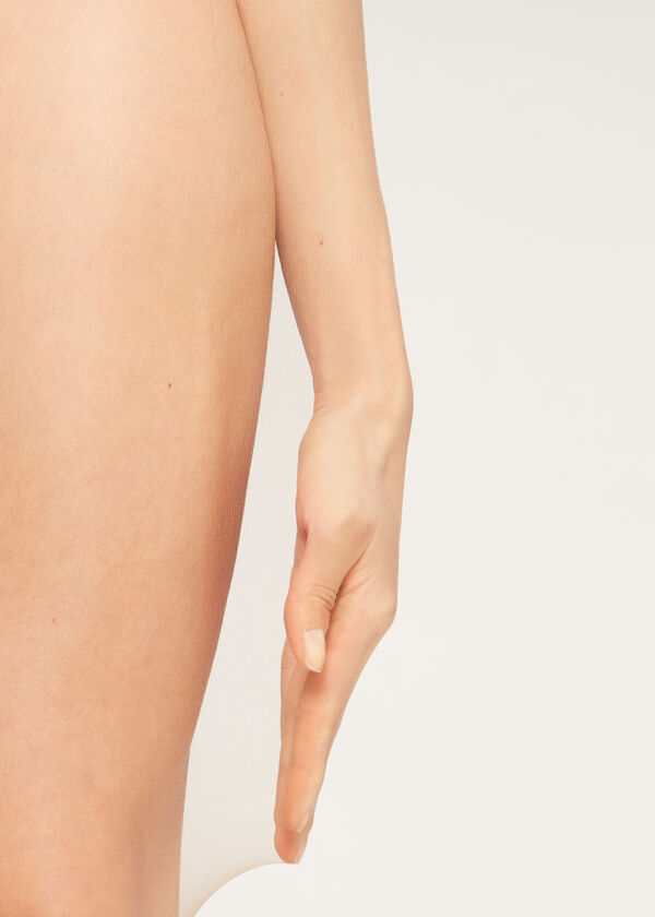 Meia-calça transparente resistente de 8 denier