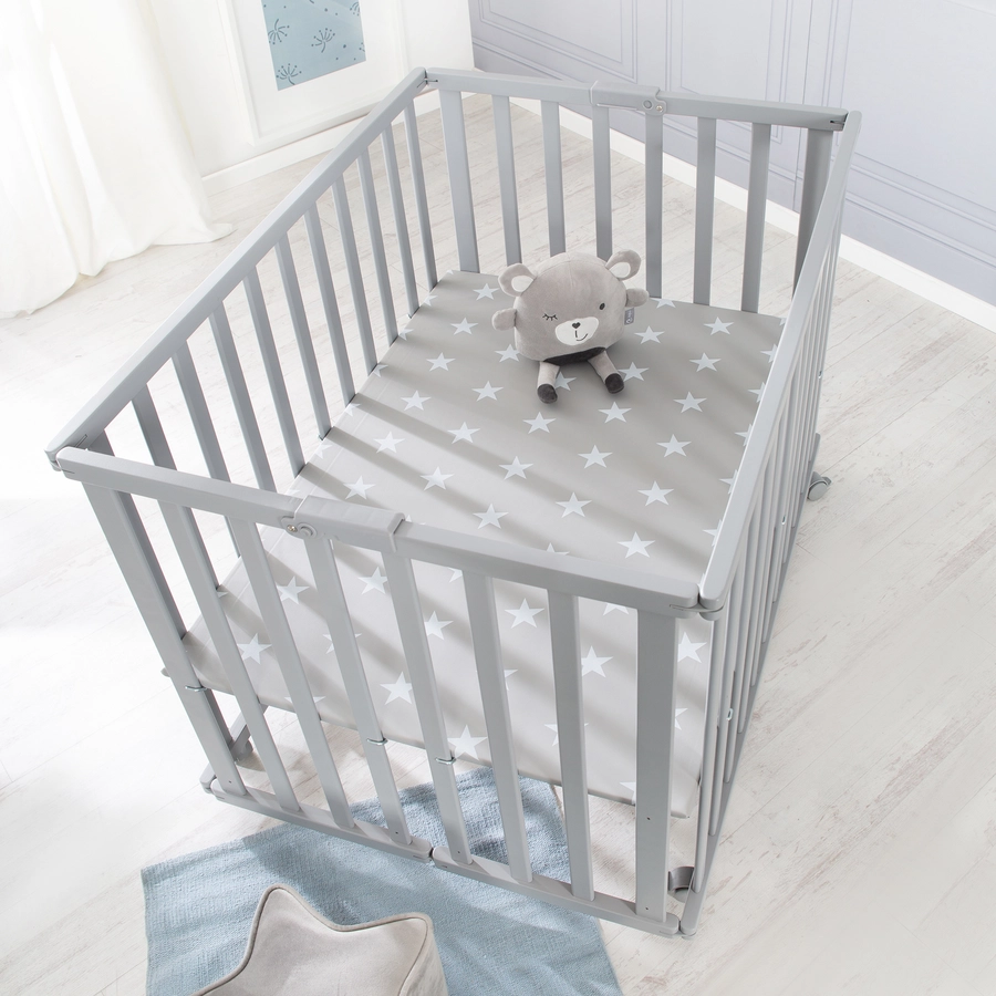 roba Klappbares Laufgitter 74 x 100 cm taupe