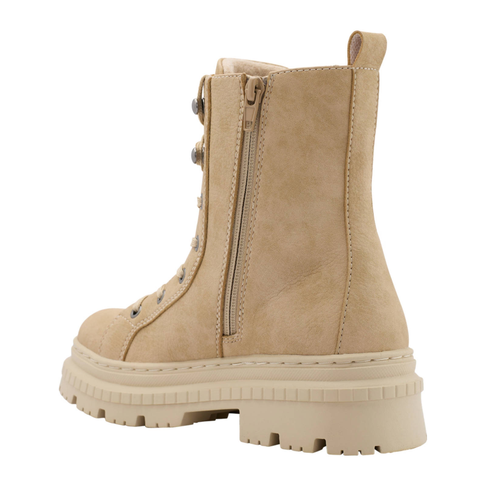 Graceland gevoerde veterboots beige