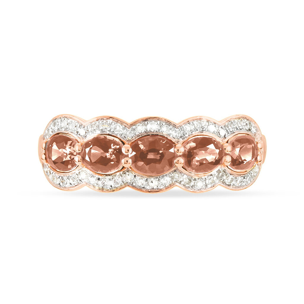 Bague Margaux Or Rose Morganite Et Diamant