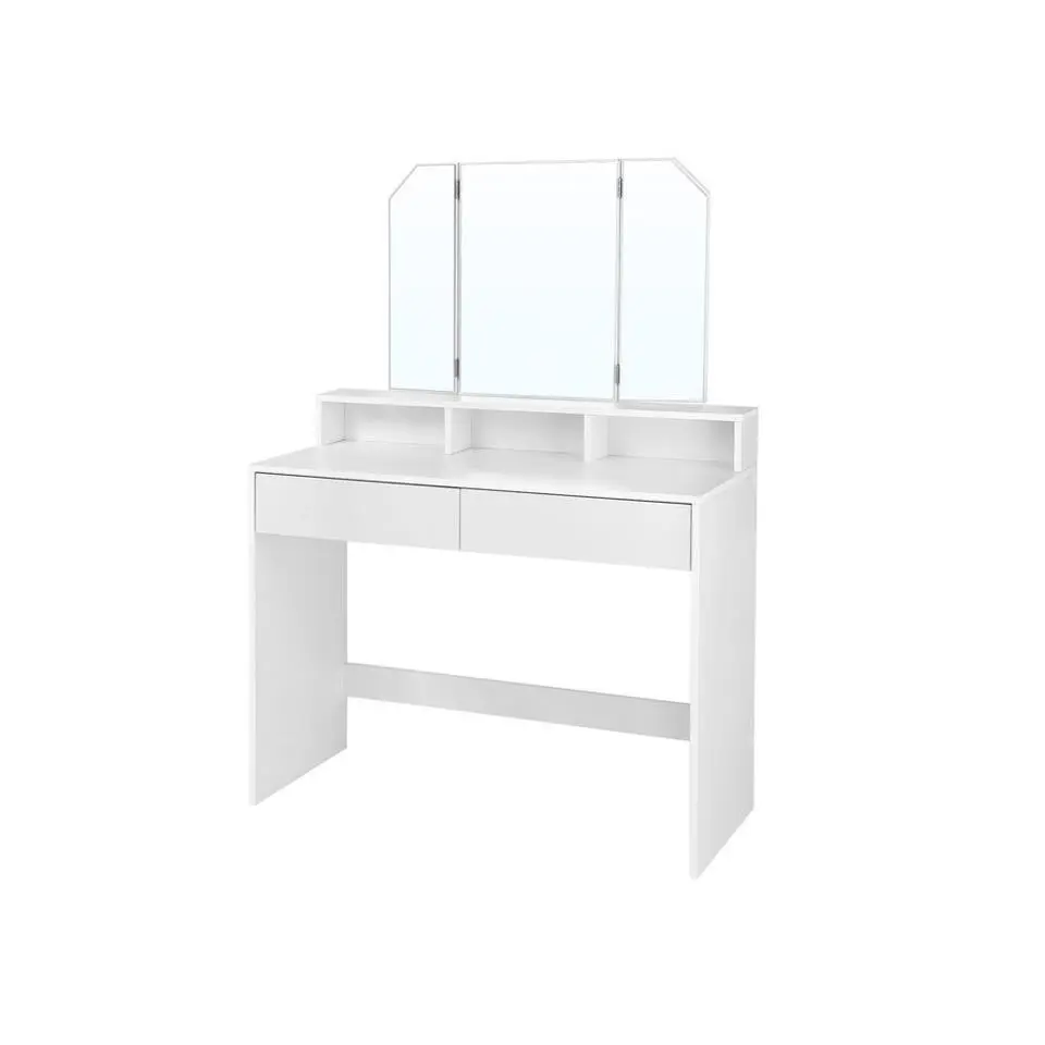 Parya Home Kaptafel, kaptafel met opklapbare spiegel en 2 laden