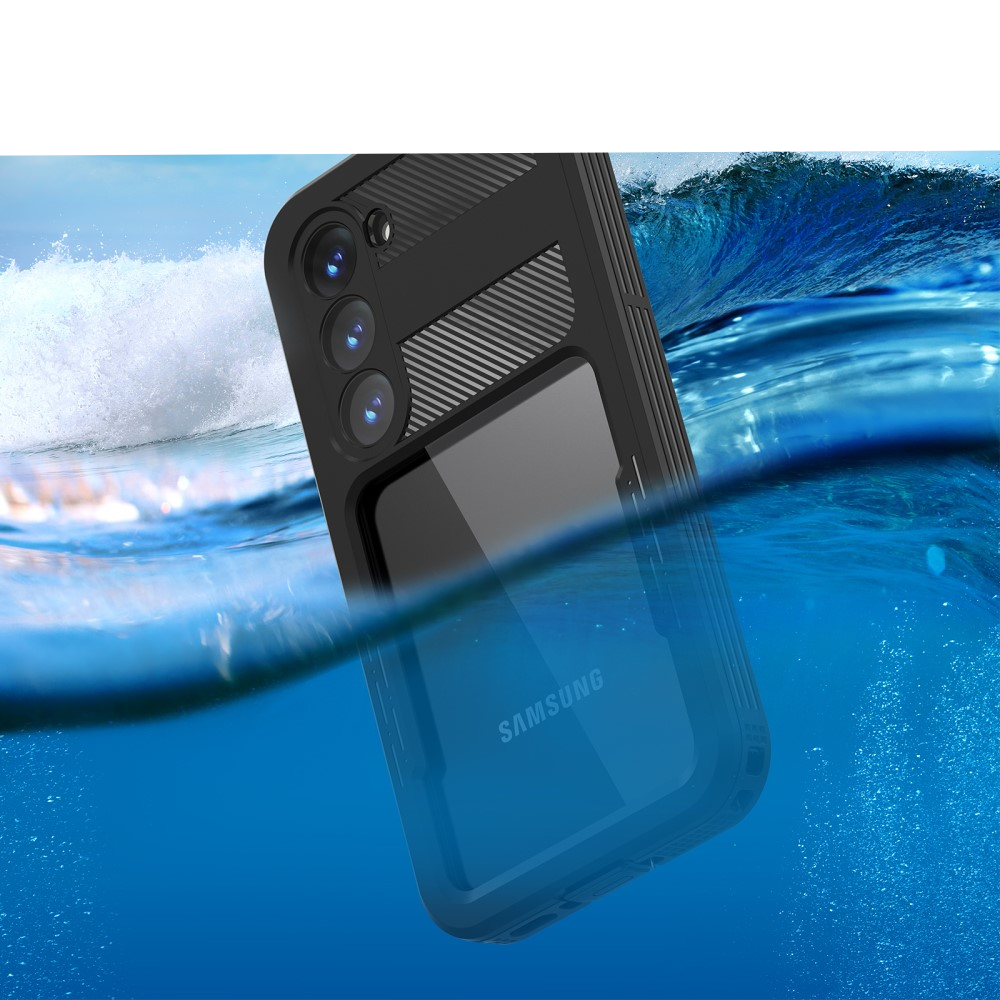 Samsung Galaxy S23 5G Wasserfeste Outdoor Schutz Hülle (IP68) - Schwarz / Transparent
