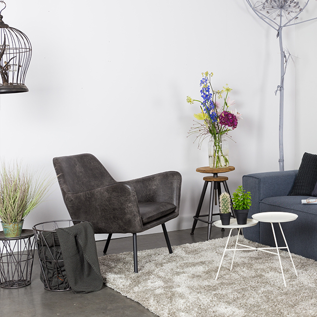 Fauteuil Bon donker grijs