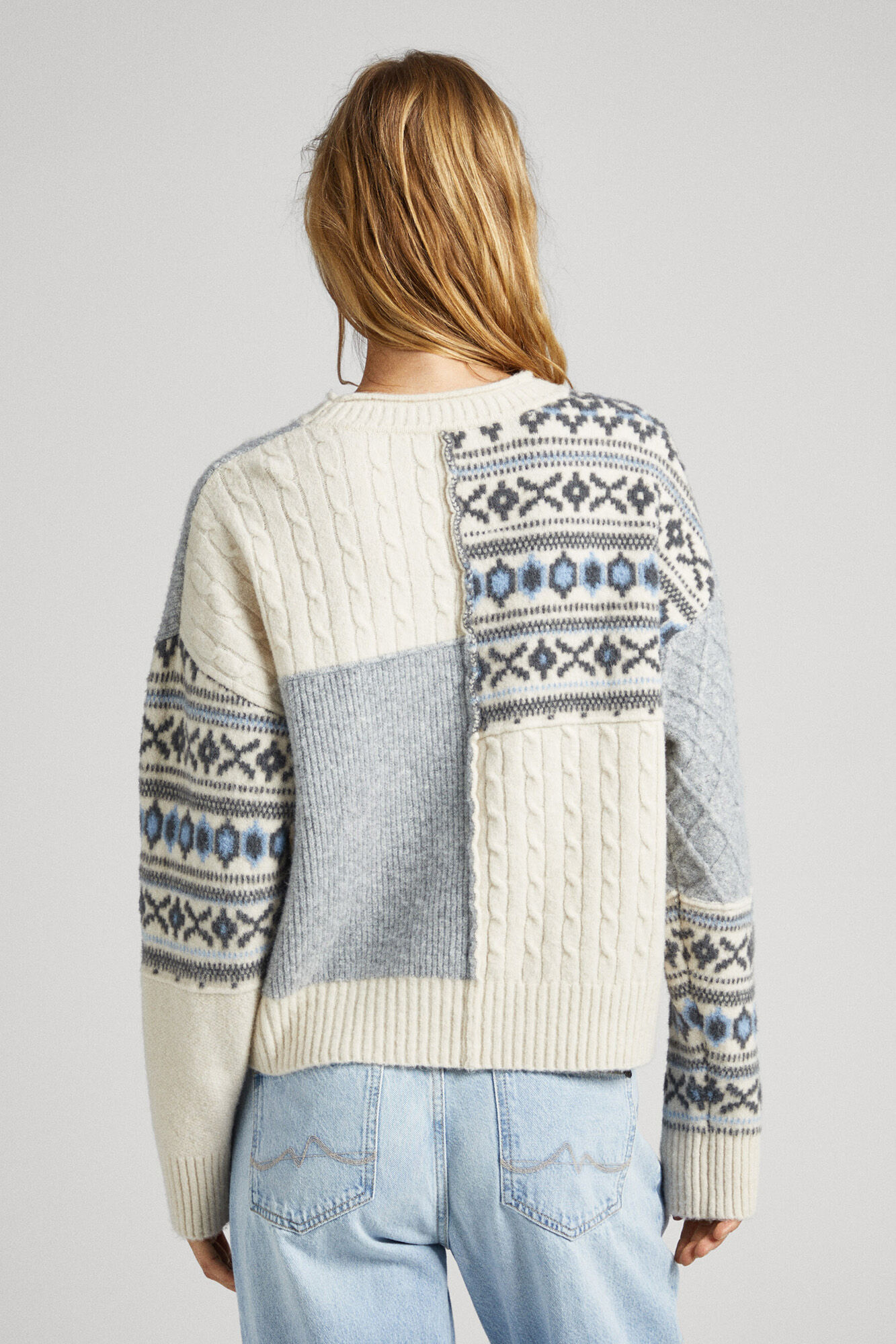 Jersey jacquard patchwork