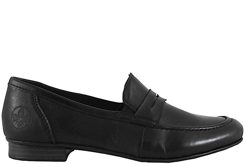 RIEKER LOAFERS I SORT GLAT SKIND