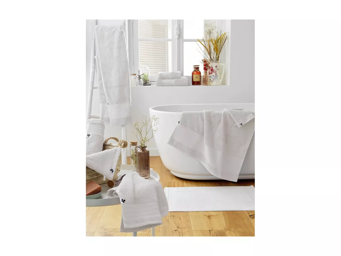 EMMA - Tapis de Bain 50x70cm en Coton Bio Coloris Chantilly