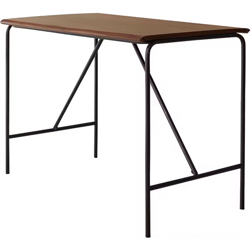 Table haute Talia en bois de palissandre et métal L 140 x P 85 cm