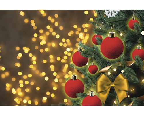 Grote XXL kerstbal Lafiora Ø 30 cm rood glitter