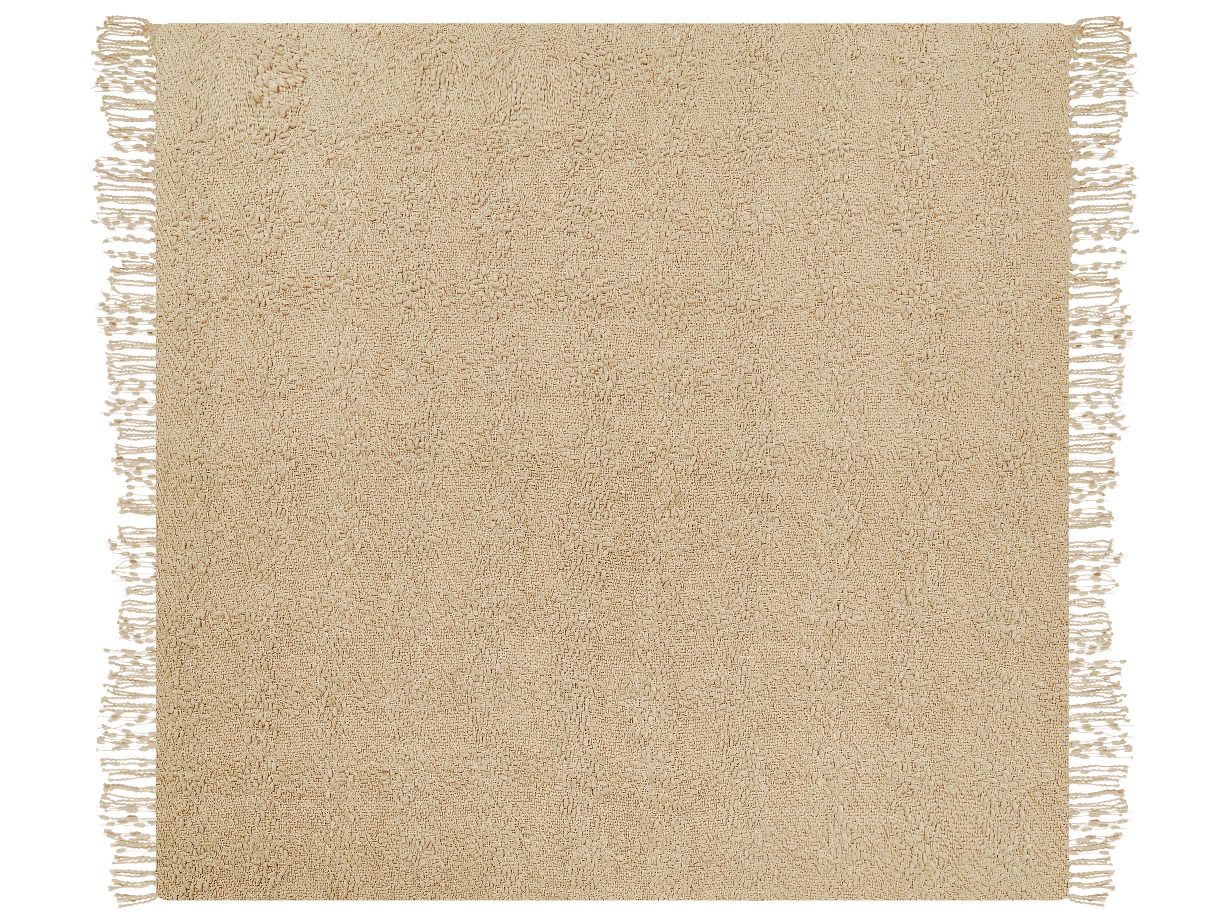 Plaid VELLA Katoen 190 x 230 cm Beige