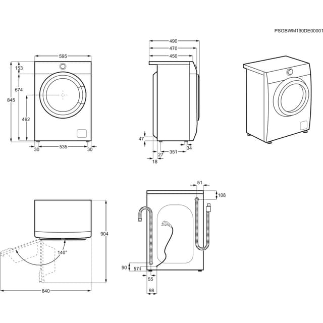 Electrolux Serie 600 vaskemaskine EW6S6647C8 (kompakt 7 kg)