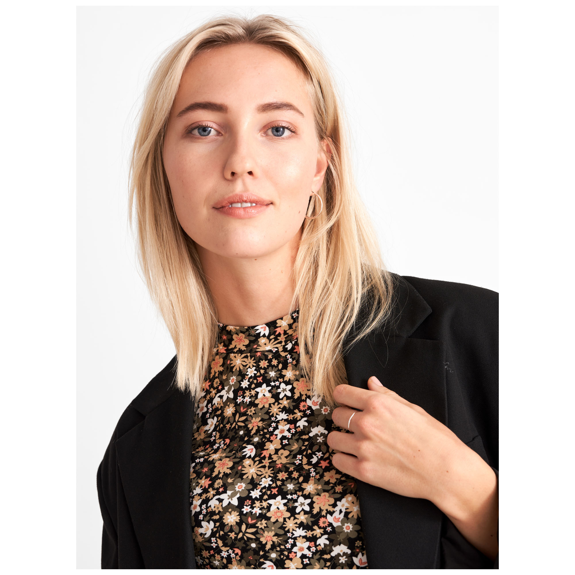 Prénatal zwangerschapsshirt korte mouwen bloemen multi