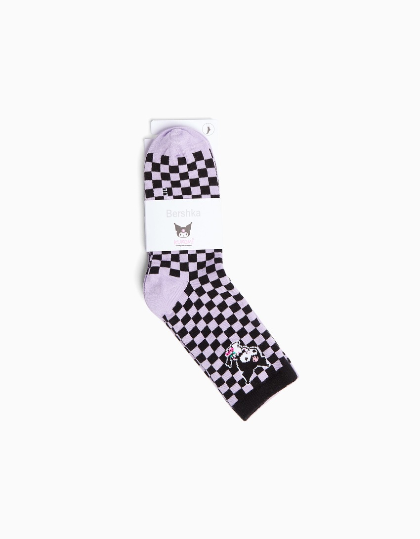 Pacote com 3 pares de meias Kuromi