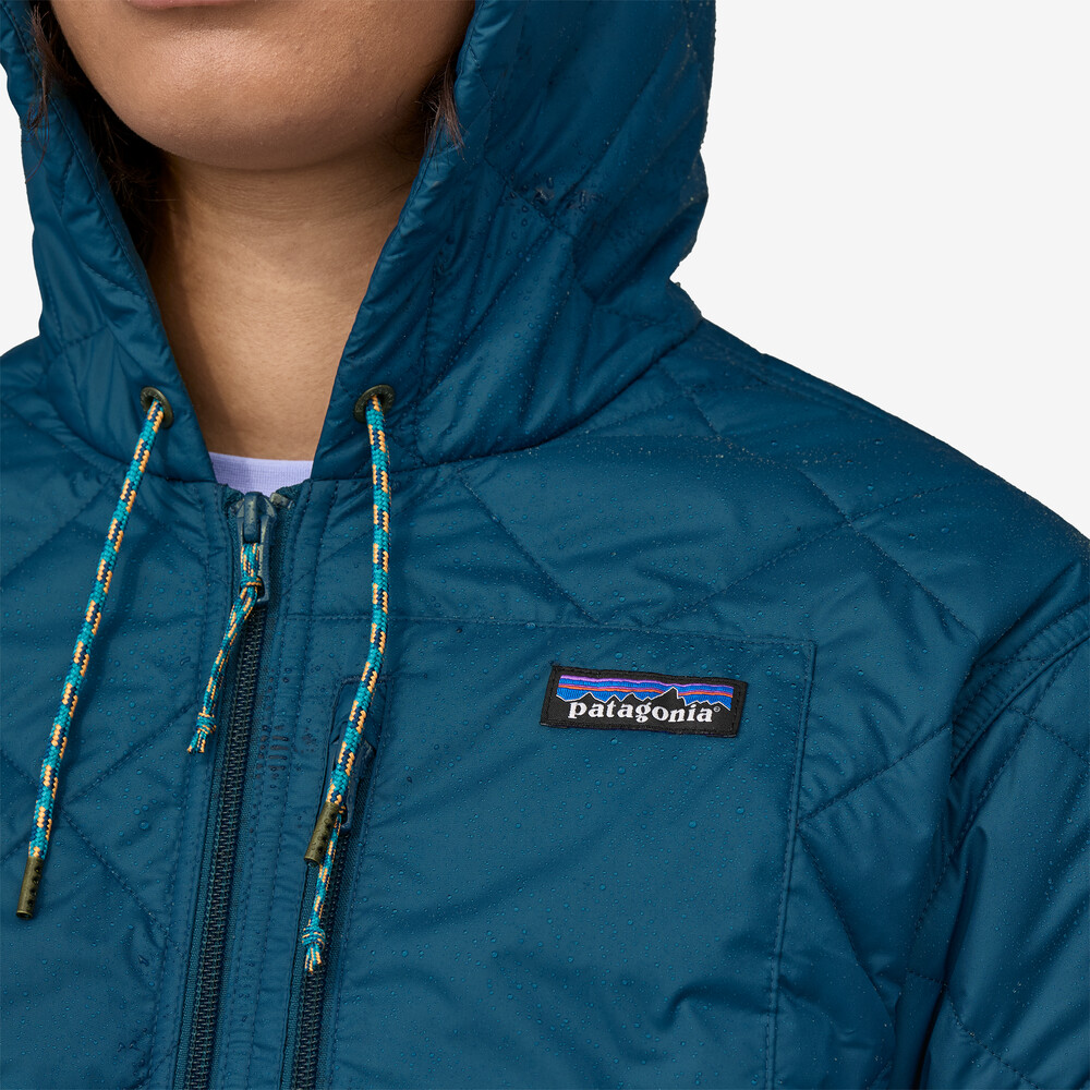 Damen-Bomberjacke mit Rautensteppung und Kapuze