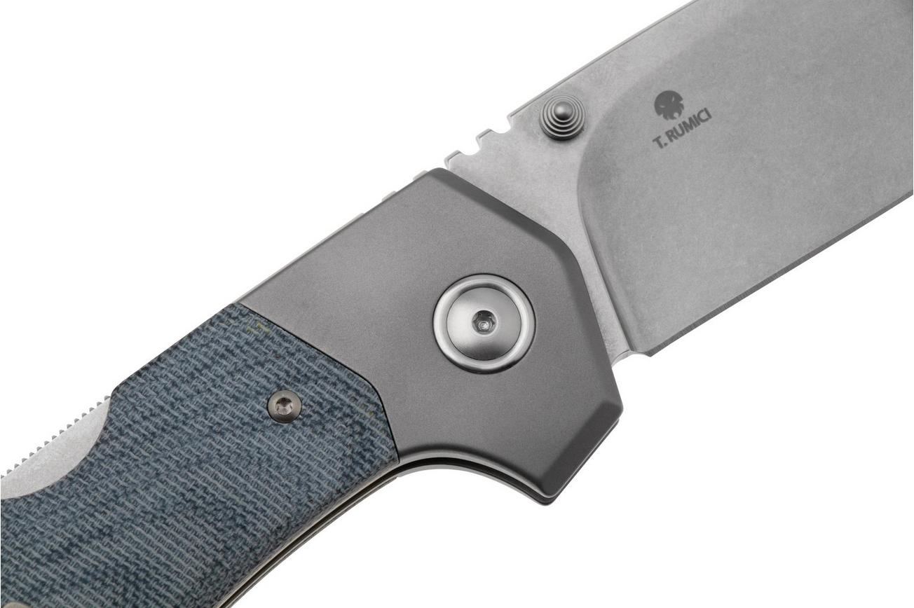 MKM Hero MK HR-DCT Stonewashed Denim Canvas Micarta, zakmes