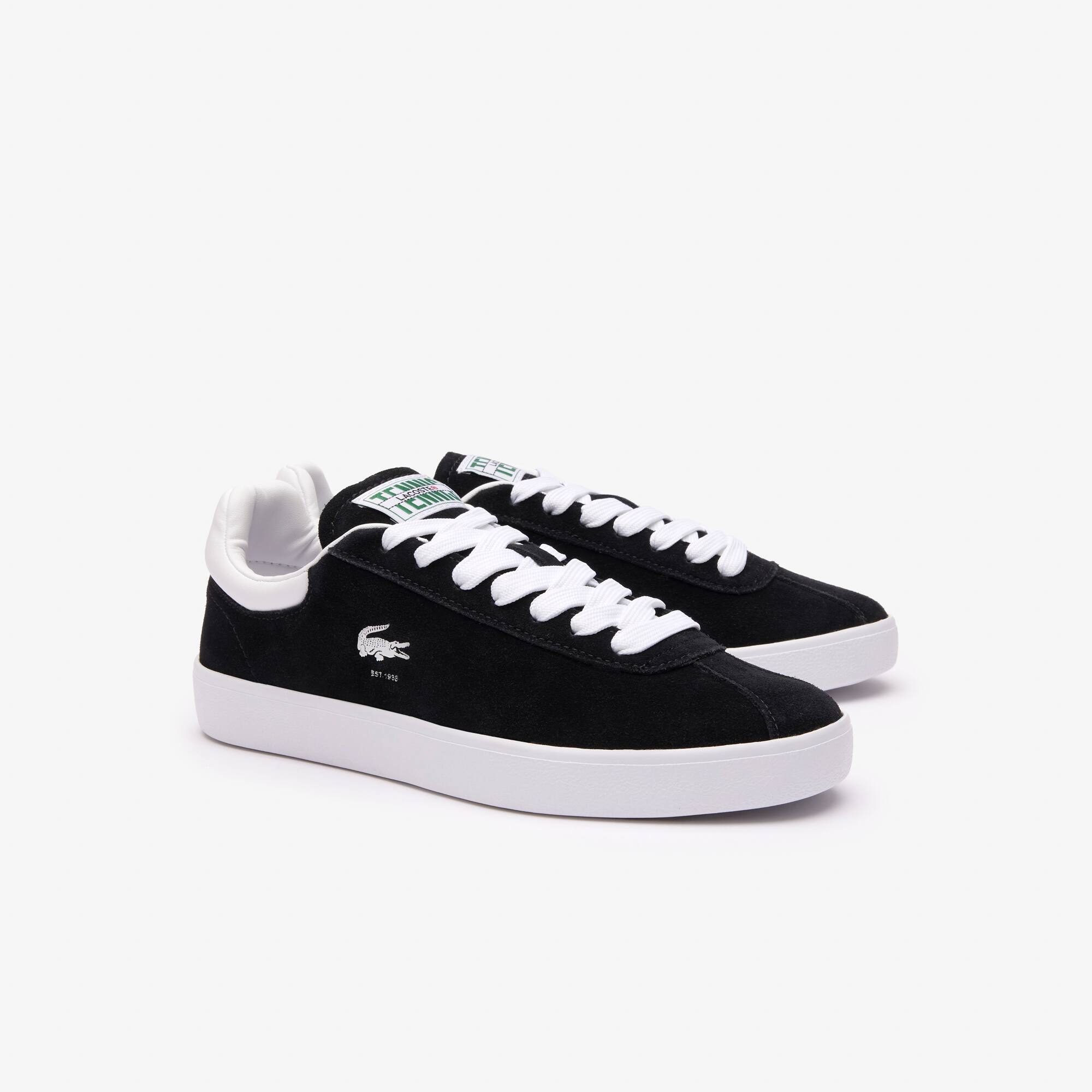 Sneakers Baseshot femme en cuir velours Sneakers - Noir - Lacoste - Femme