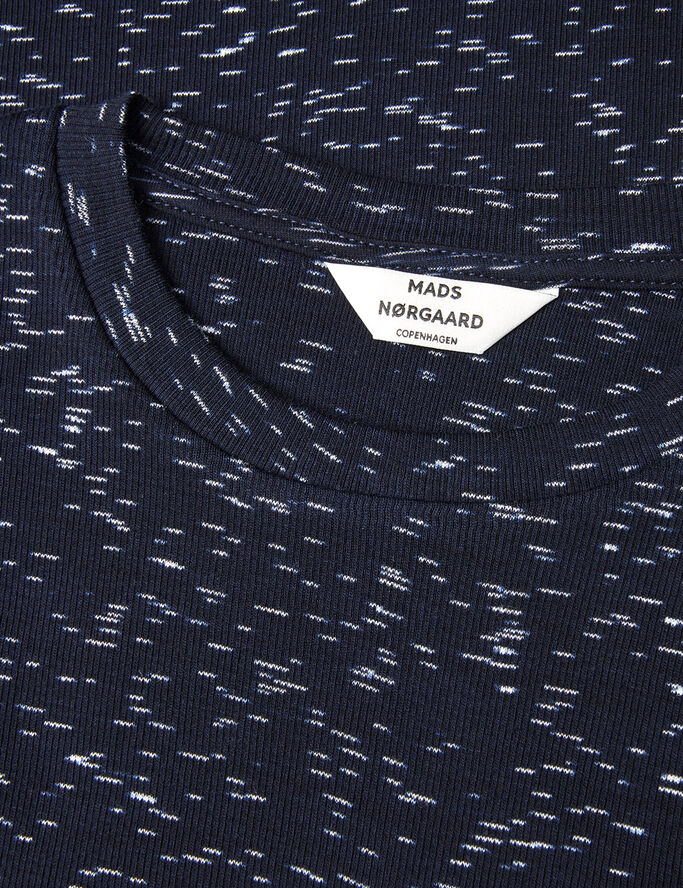 Mads Nørgaard - Copenhagen 2x2 Cotton Space Tuba Tee LS Blå med print