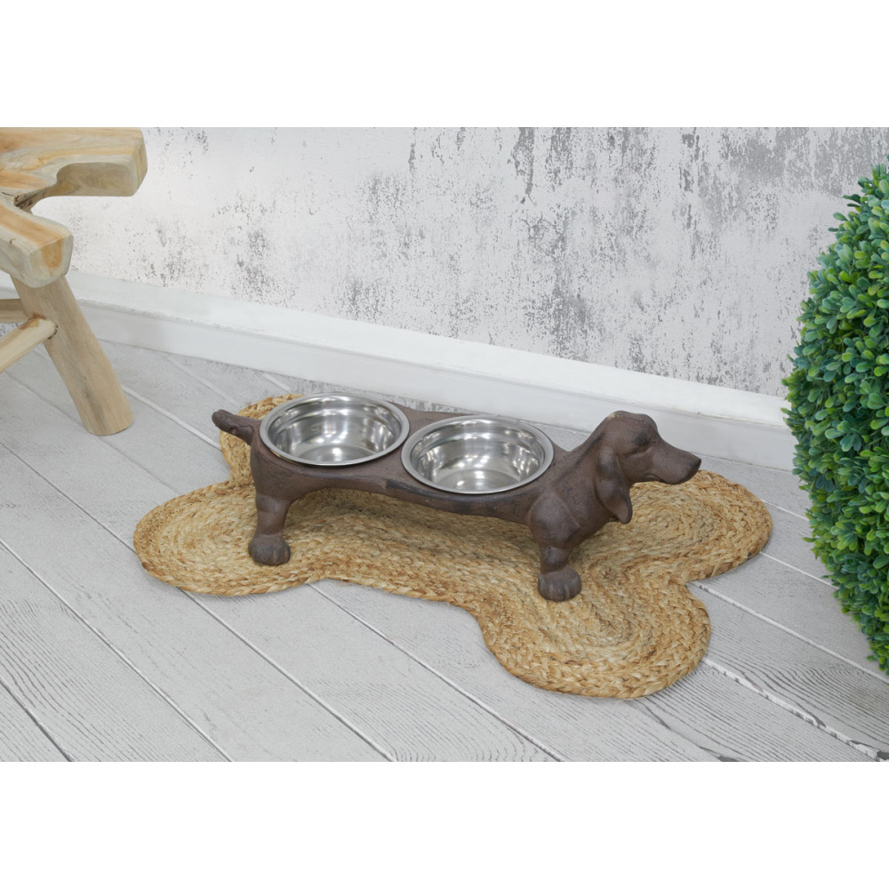 Double gamelle chien en fonte