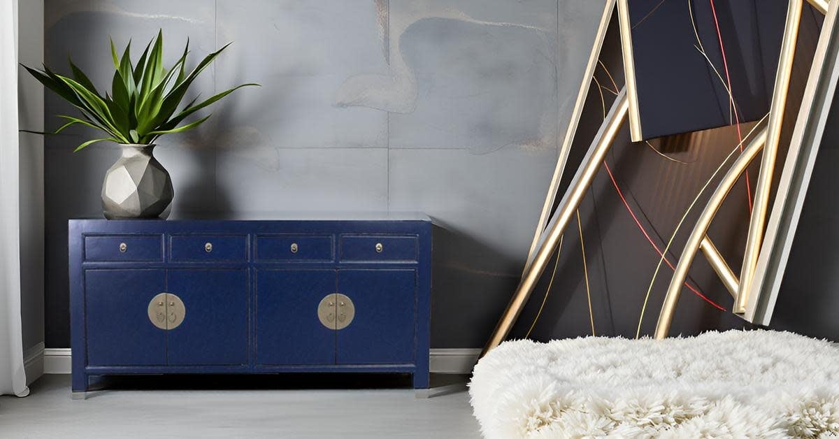 Fine Asianliving Chinees Dressoir Midnight Blauw