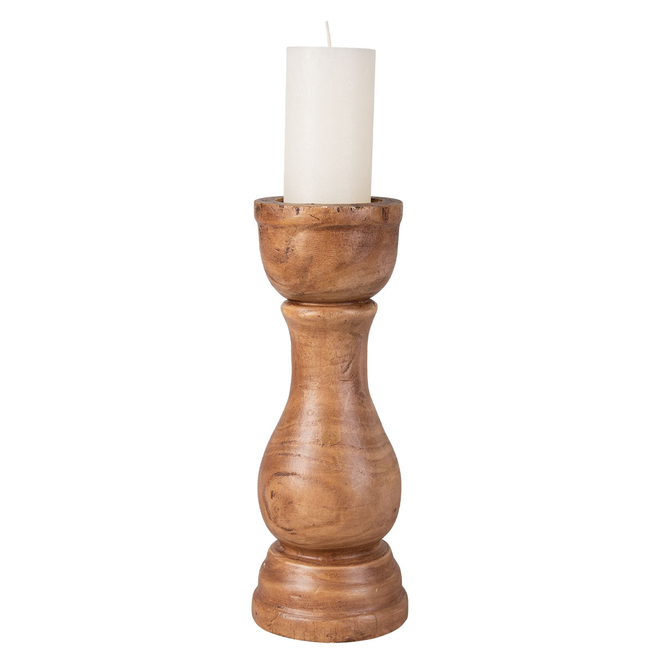 Kerzenständer - aus Holz - ca. 13 x 34 cm