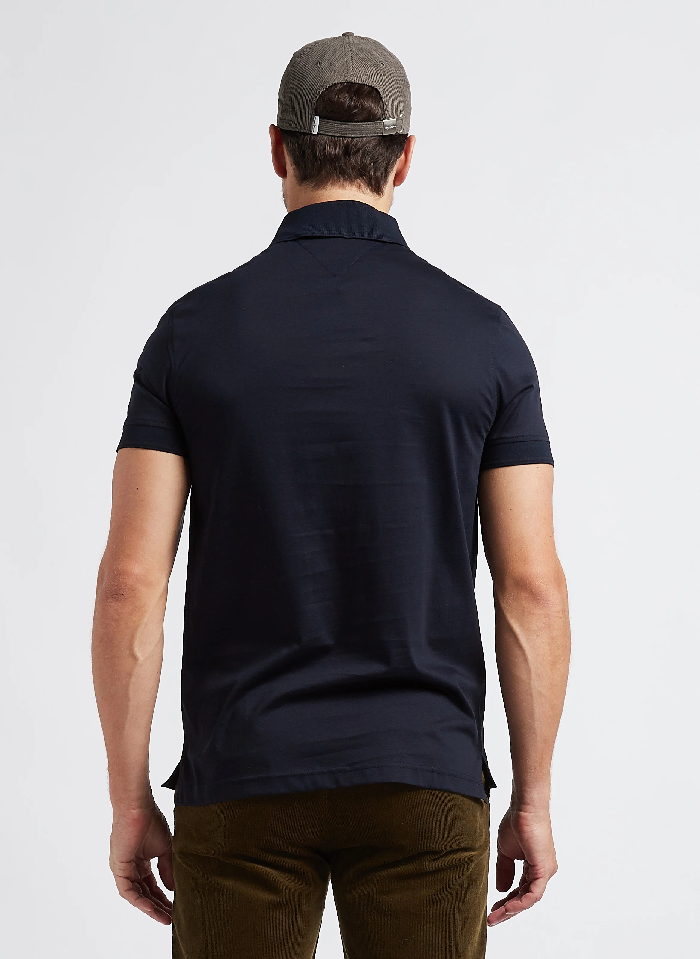 Polo droit en coton| Bleu