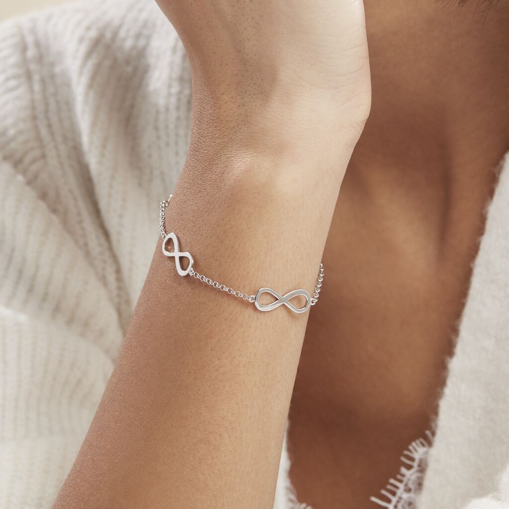 Bracelet Aliya Argent Blanc Rhodié