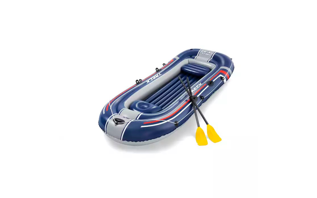 Bestway Hydro Force Treck X3 Schlauchboot Set 5 teilig für 3 Erwachsene und Kind 307 x 126 x 39 cm