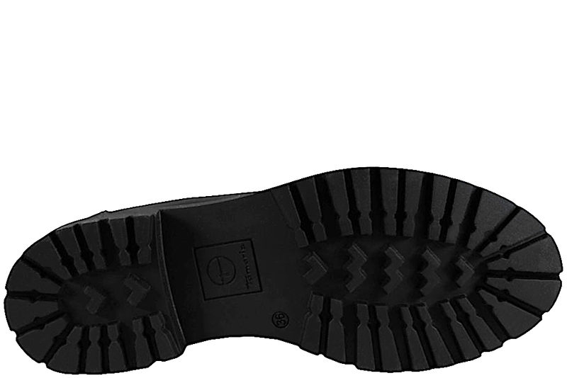 TAMARIS LOAFERS I SORT GLAT SKIND