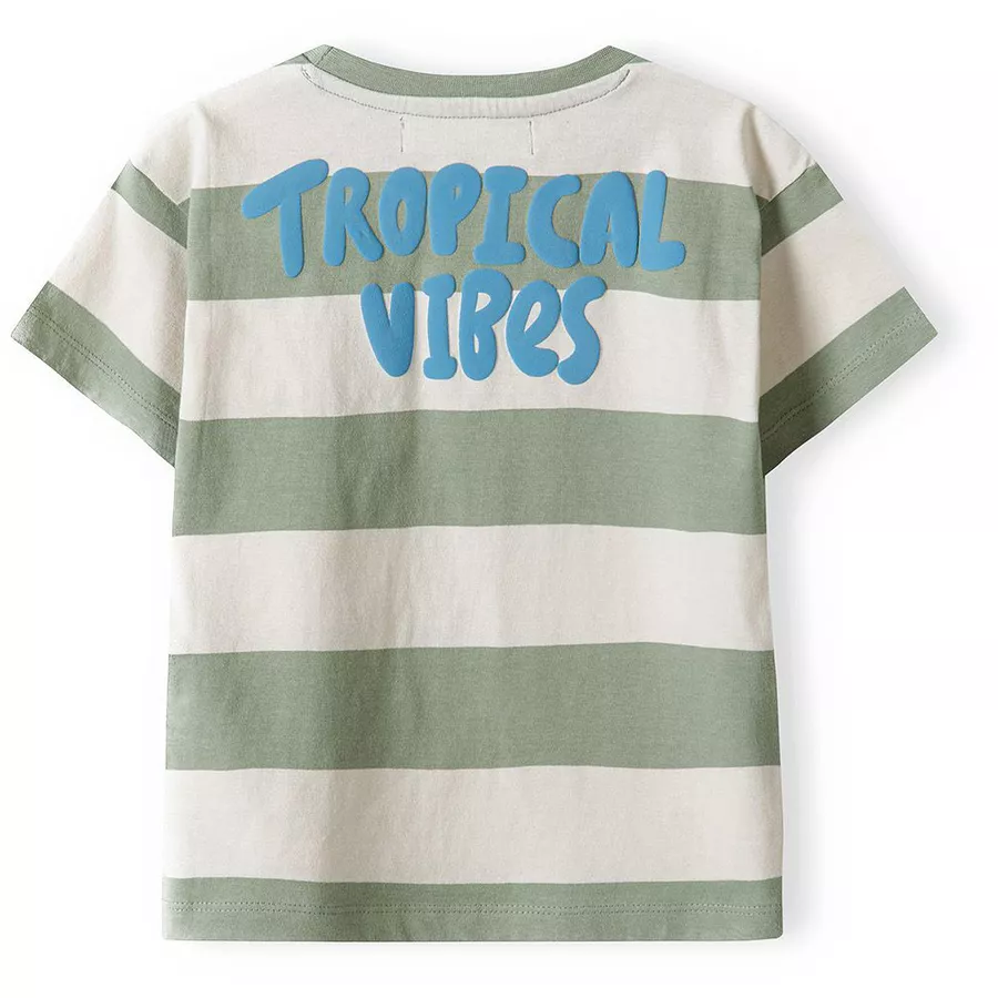 MINOTI T-Shirt Tropical Vibes OlivgrünSandbraun