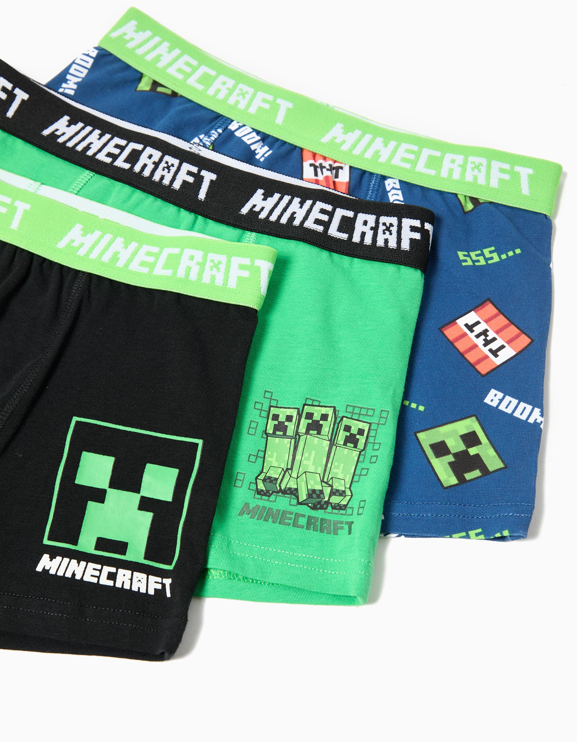 Pack 3 Boxers 'Minecraft', Menino, Multicor