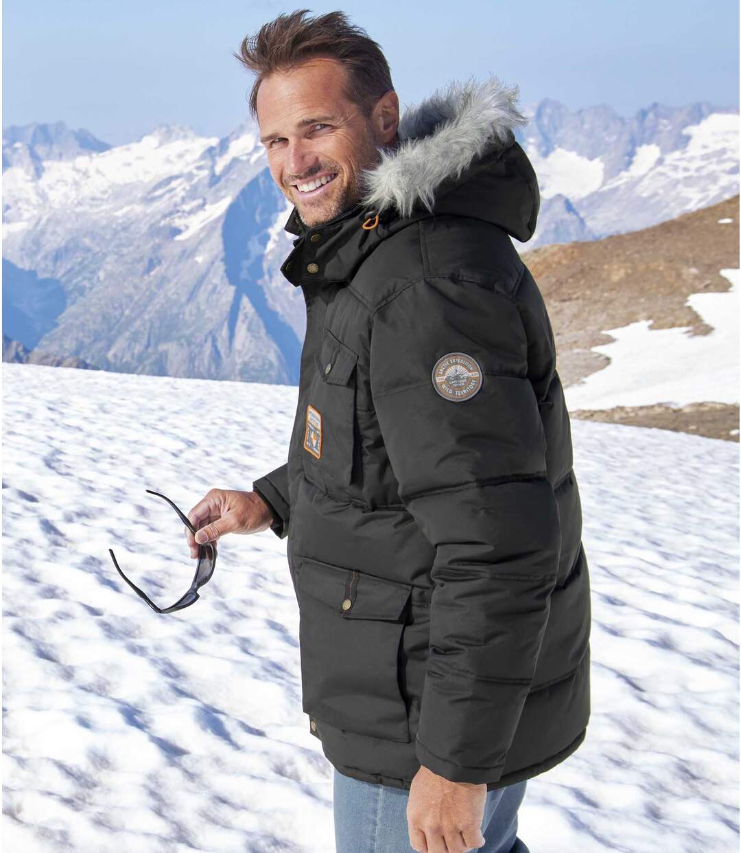 Parka Grand Froid à Capuche Fausse Fourrure