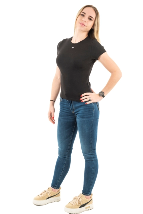 tee shirt tommy jeans dw0dw14876 bds black