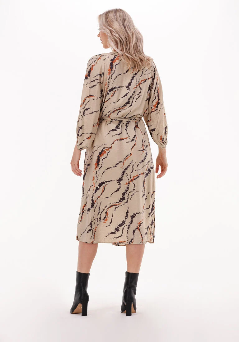 MINUS beige minus midi jurk luvana dress