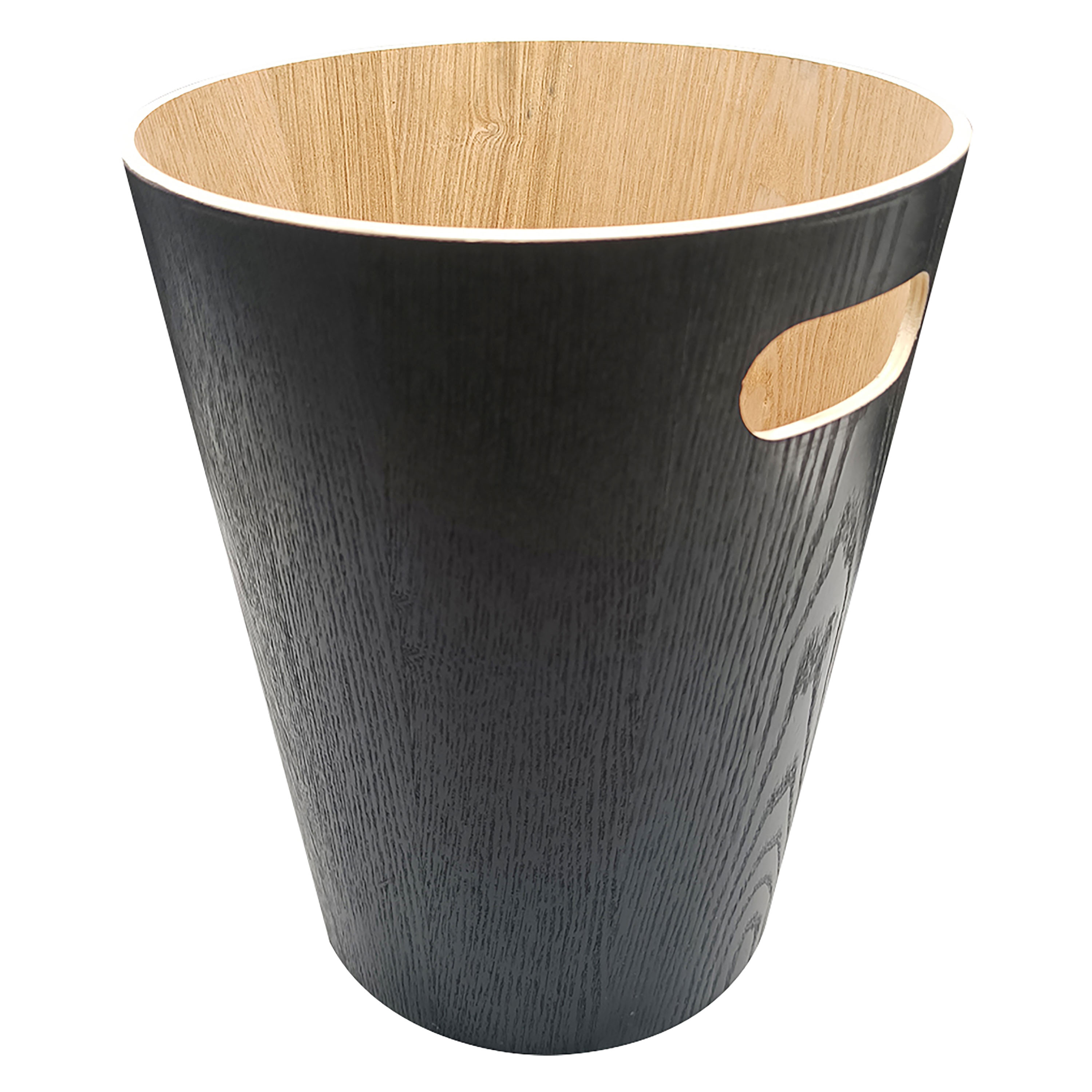 PAPELEIRA AUCHAN MADEIRA PRETO 23X23X28CM