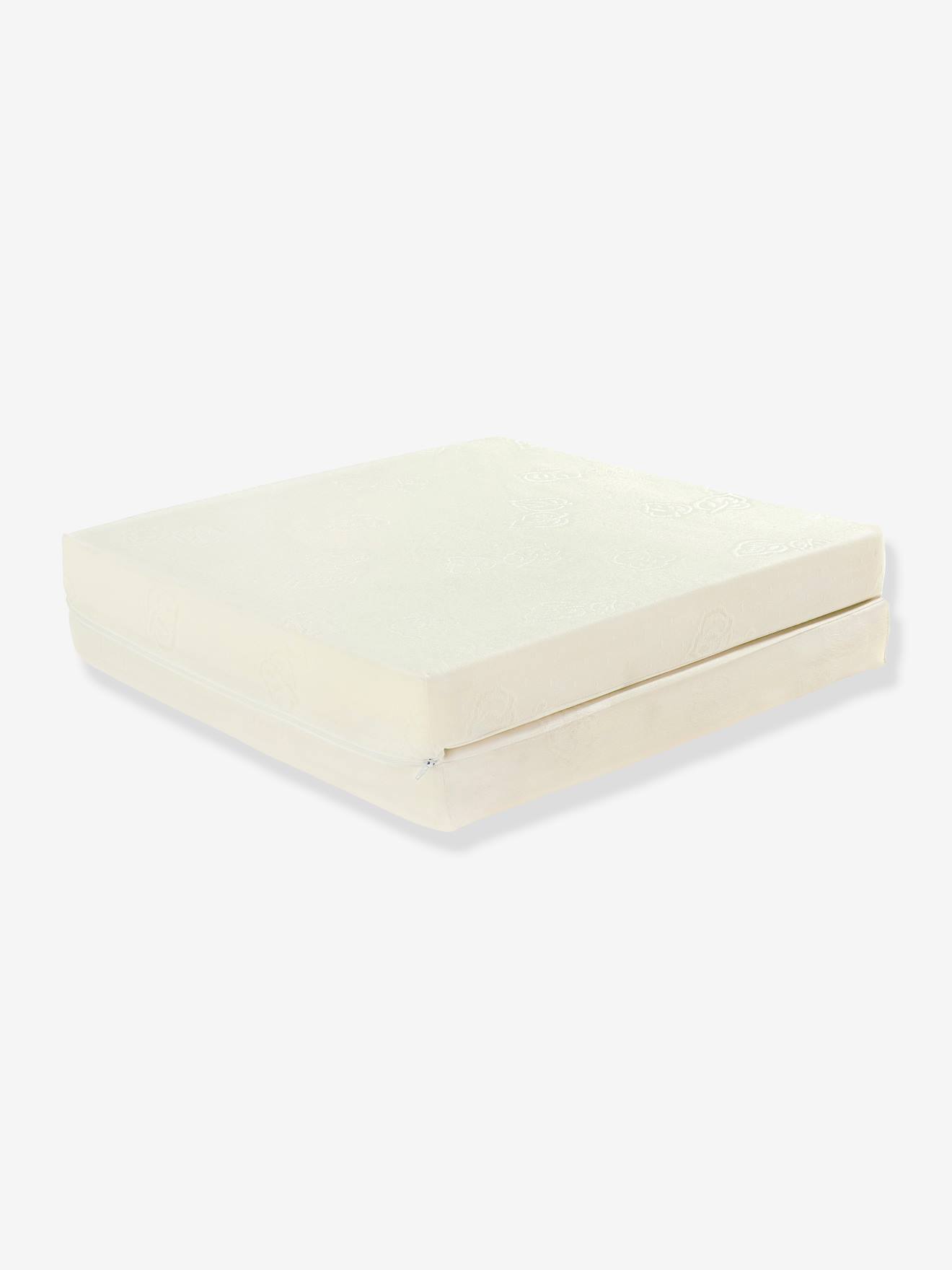 Meu pequeno colchão dobrável portátil 60 x 120 cm P'TIT LIT branco claro liso