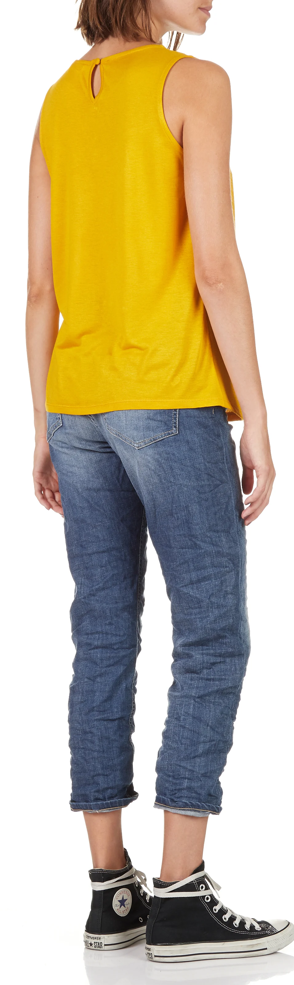 Jean cropped délavé | Bleu